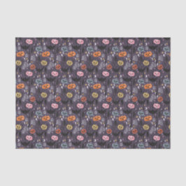 Spooky Halloween Pumpkins, Fledermäuse und Grabste Seidenpapier