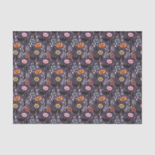 Spooky Halloween Pumpkins, Fledermäuse und Grabste Seidenpapier