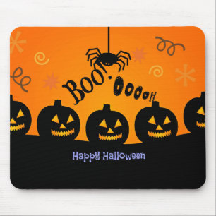 Spooky Halloween Pumpkins Jack-o-Lanterns Mousepad