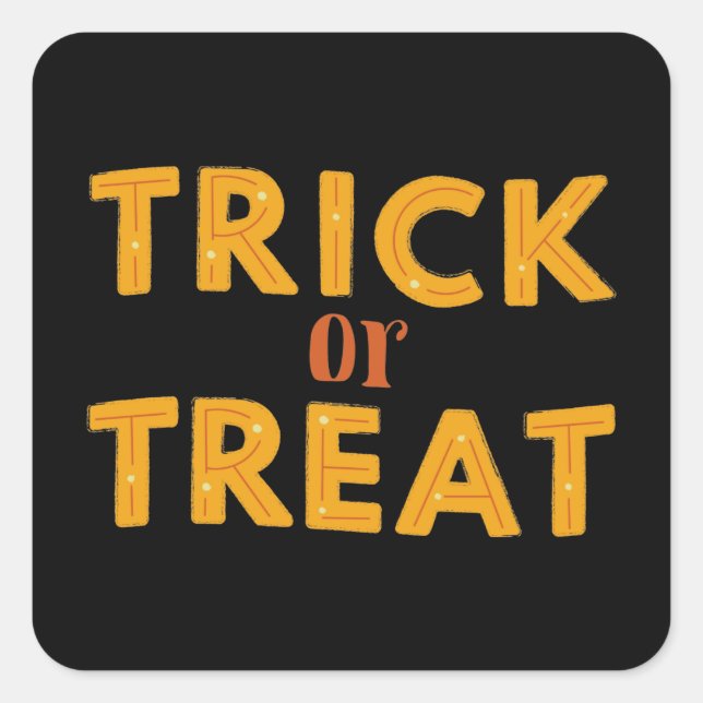 Spooky Halloween Quadratischer Aufkleber (Vorderseite)