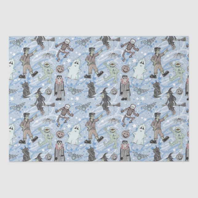 Spooky Halloween Seidenpapier (Vorderseite)
