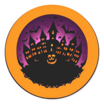 Spooky Halloween Silhouette eines Spuk Schlosses