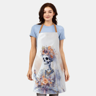 Spooky Halloween Skeleton Schürze