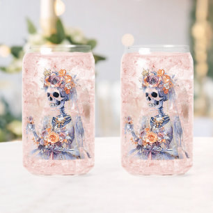 Spooky Halloween Skeleton Trinkbehälter Set kann G Dosenglas