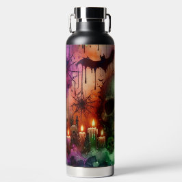 SPOOKY  HALLOWEEN SKULL CANDLES BATS & SPIDERS TRINKFLASCHE