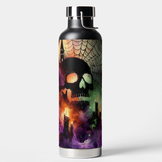 SPOOKY  HALLOWEEN SKULL CANDLES BATS & SPIDERS TRINKFLASCHE (links)