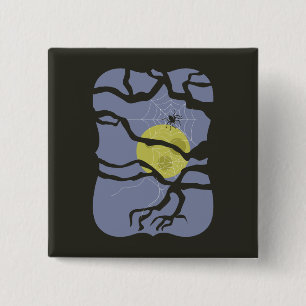 Spooky Halloween Spider Button