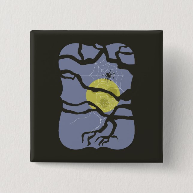 Spooky Halloween Spider Button (Vorderseite)