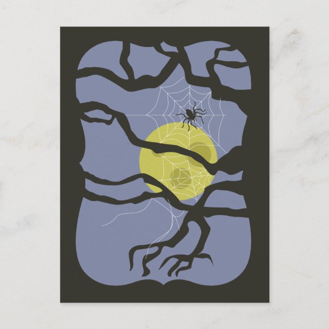 Spooky Halloween Spider Postkarte (Vorderseite)