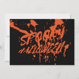 Spooky Halloween Splash Retro Red Orange Horror Ankündigung