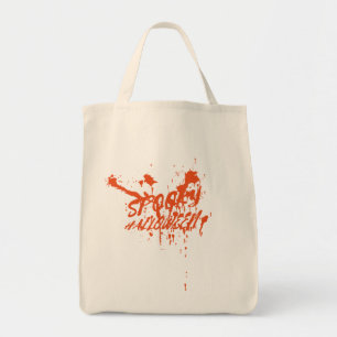 Spooky Halloween Splash Retro Red Orange Horror Tragetasche