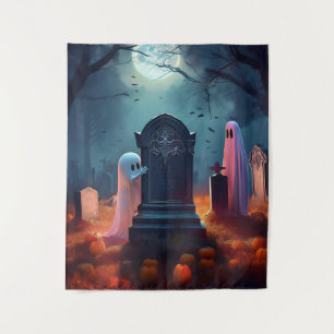 Spooky Halloween Spuk Grave Yard Wandteppich