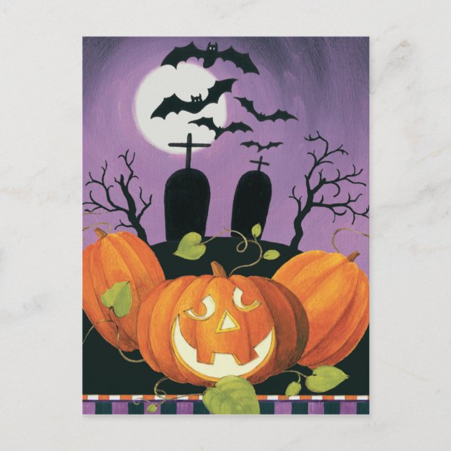 Spooky Halloween Spuk House Postkarte (Vorderseite)