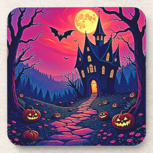 Spooky Halloween Spuk Mansion Art Getränkeuntersetzer