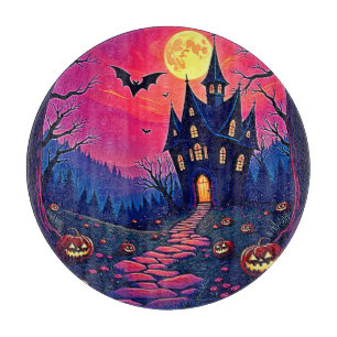 Spooky Halloween Spuk Mansion Art Schneidebrett
