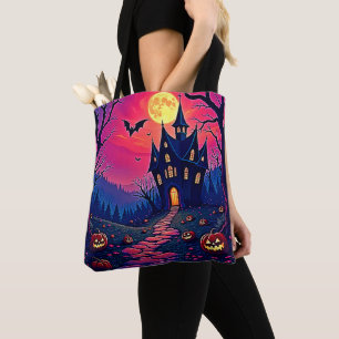 Spooky Halloween Spuk Mansion Art Tasche