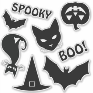 Spooky Halloween Stickers Aufkleber