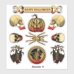 Spooky Halloween Stickers Aufkleber
