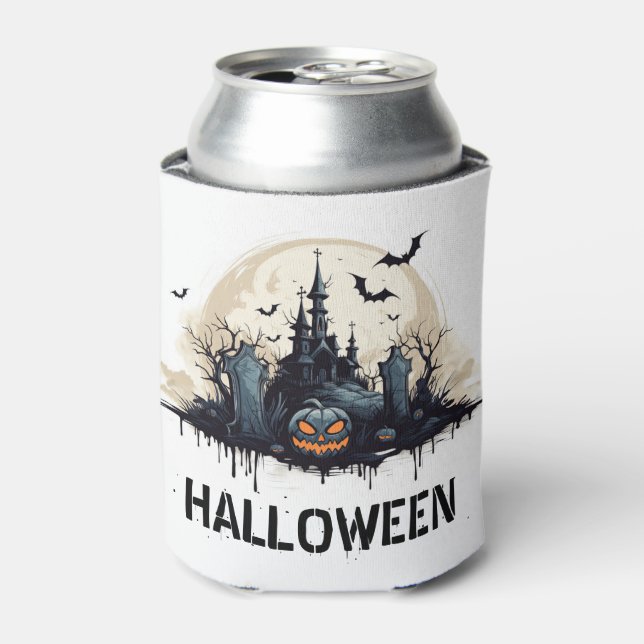 Spooky Halloween Szene Dosenkühler (Kanne Vorderseite)
