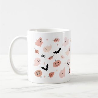 Spooky Halloween-Tasse - Kürbis, Ghost & Hexenmant Kaffeetasse