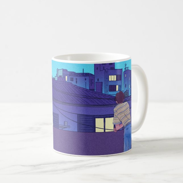 Spooky Halloween-Tasse - Kürbis, Ghost & Hexenmant Kaffeetasse (VorderseiteRechts)