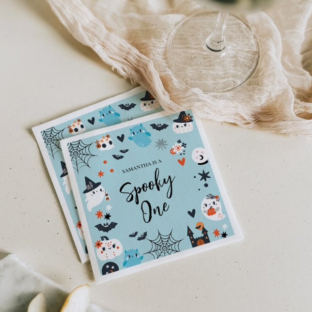 Spooky Halloween Thema Geburtstag Serviette (Von Creator hochgeladen)