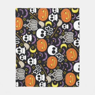 Spooky Halloween: Thematisches Hintergrunddesign. Fleecedecke