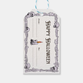 Spooky Halloween Treat Label Geschenkanhänger