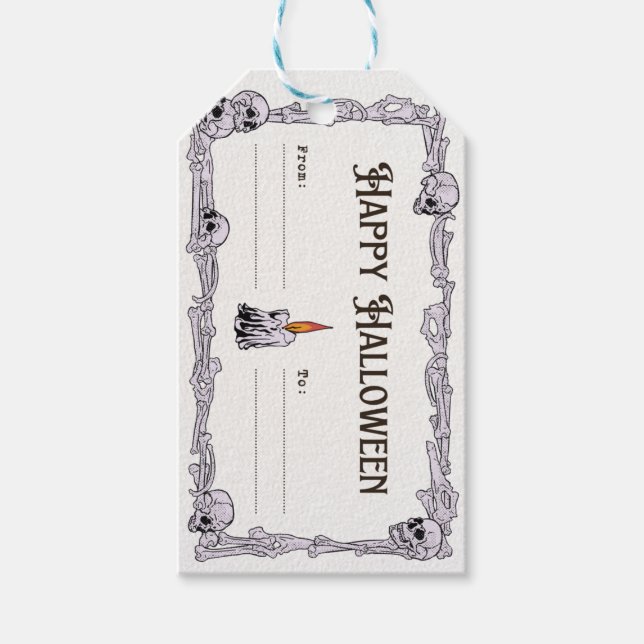 Spooky Halloween Treat Label Geschenkanhänger (Vorderseite)