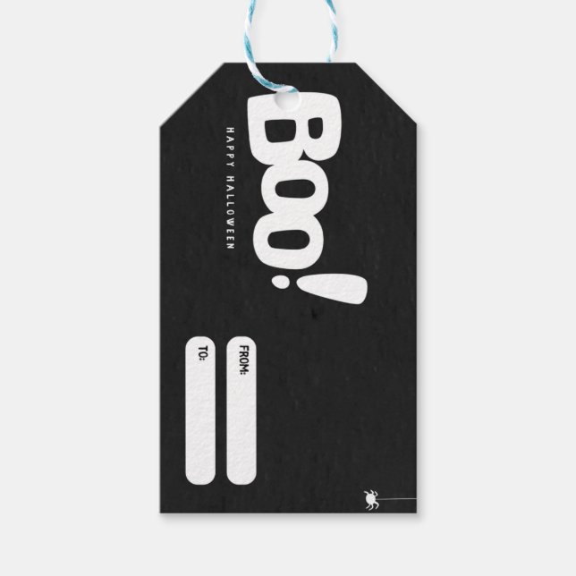 Spooky Halloween Treat Label Geschenkanhänger (Vorderseite)