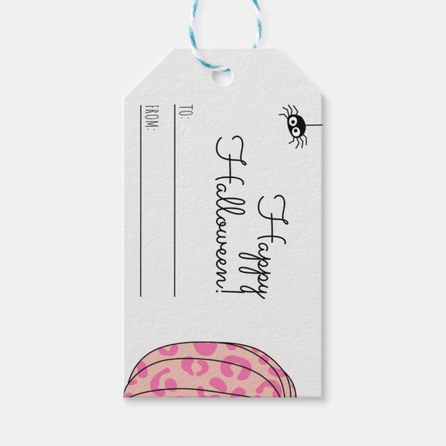 Spooky Halloween Treat Label Geschenkanhänger (Vorderseite)