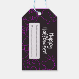 Spooky Halloween Treat Label Geschenkanhänger