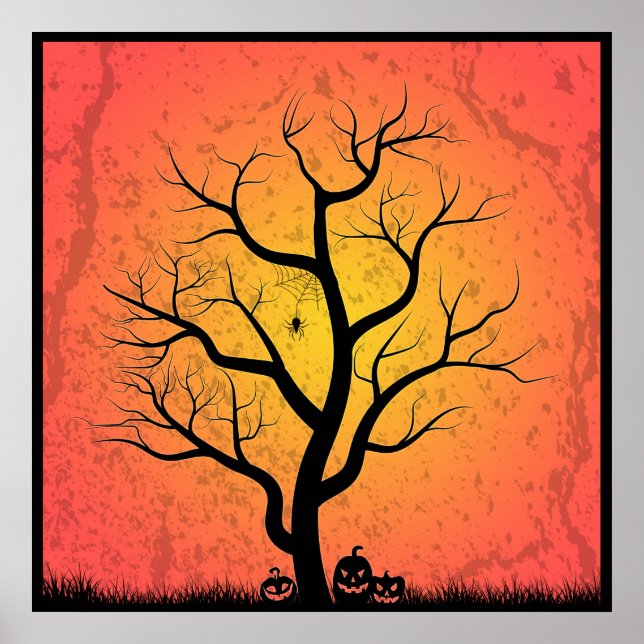 Spooky Halloween Tree Poster (Vorne)