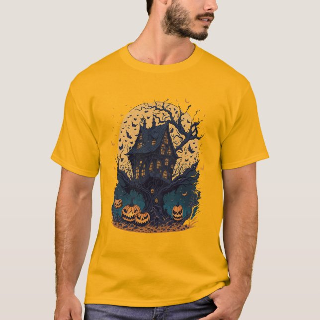 Spooky Halloween Treehouse Men-T - Shirt (Vorderseite)