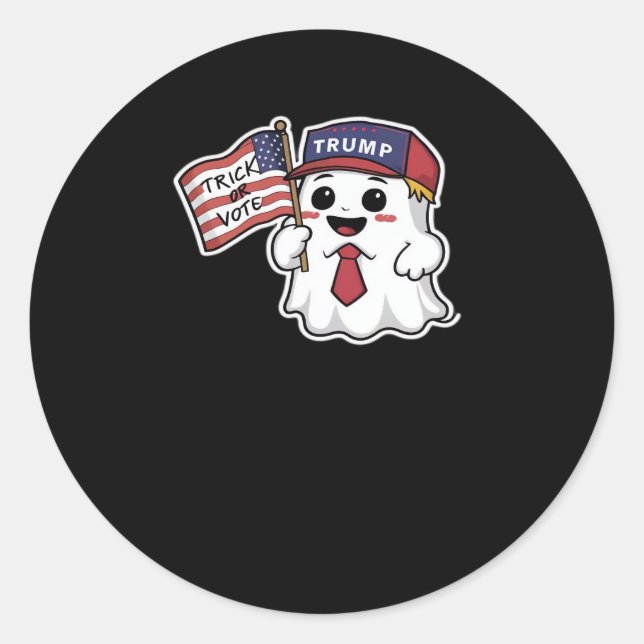 Spooky, Halloween, Trick oder Abstimmung, ich beko Runder Aufkleber (Vorderseite)
