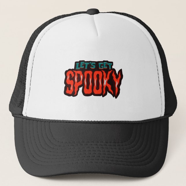 Spooky Halloween Truckerkappe (Vorderseite)