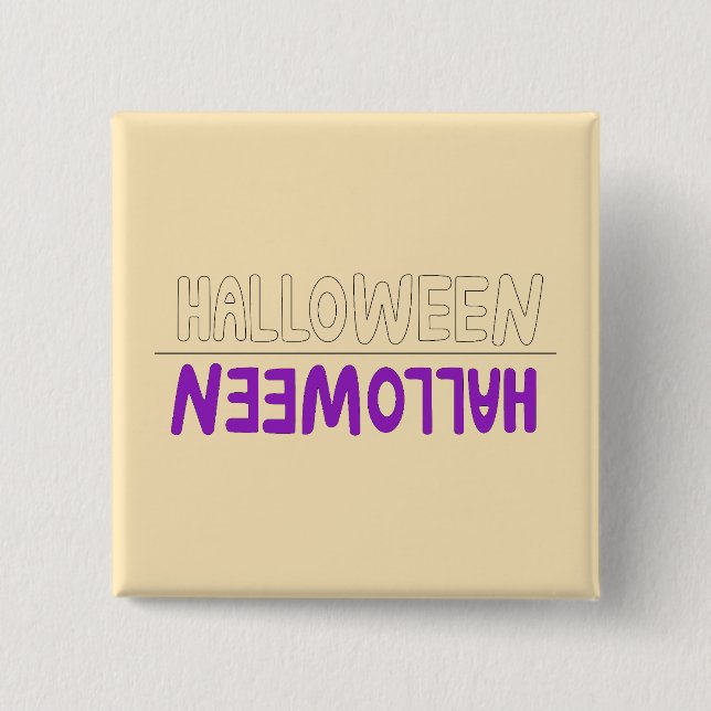 Spooky Halloween Typografie mit saisonaler Energie Button (Vorderseite)