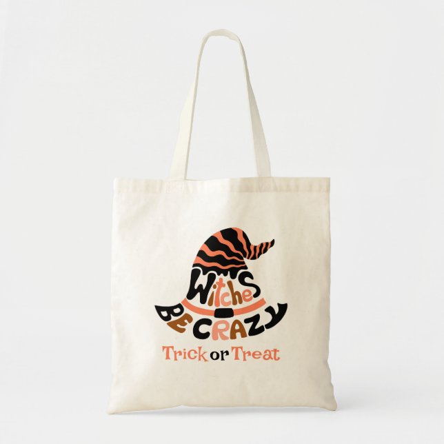 Spooky Halloween Vibe-Hexen von Crazy Hat Tragetasche (Vorne)