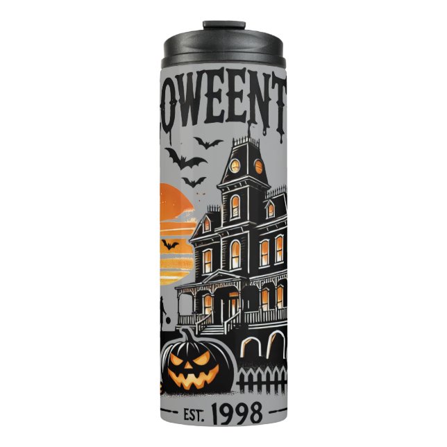 Spooky Halloweenown Spuk House Szene Thermosbecher (Vorderseite)