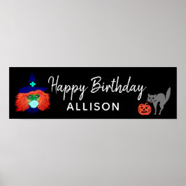 Spooky Happy Halloween Geburtstagsparty Personalis Poster