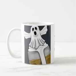 Spooky Haunting White Ghost Kaffeetasse