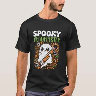 Spooky Headmaster Groovy Headmaster Halloween Ghos T-Shirt