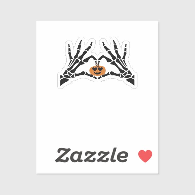 Spooky Heart Hands Classic Aufkleber (Blatt)