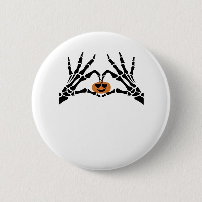 Spooky Heart Hands Classic Button (Vorderseite)