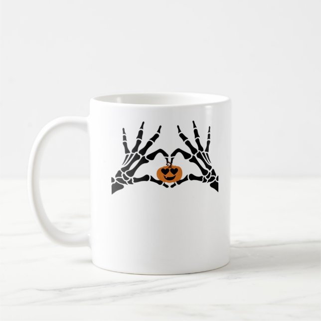 Spooky Heart Hands Classic Kaffeetasse (Links)