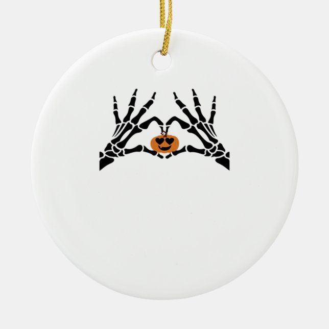 Spooky Heart Hands Classic Keramik Ornament (Vorne)