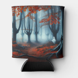 Spooky Herbstwald mit Gespenst Dosenkühler