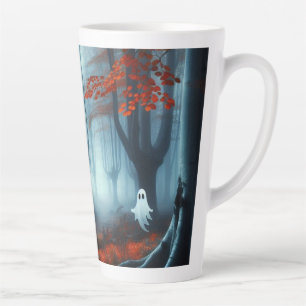Spooky Herbstwald mit Gespenst Milchtasse