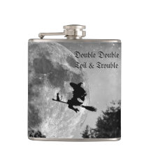 Spooky Hexe auf Broom Full Moon Halloween