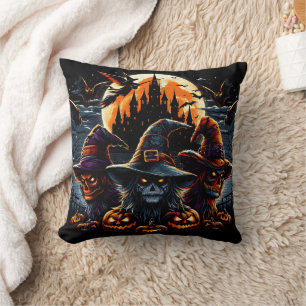 Spooky Hexen Ansammlung zu Halloween Kissen
